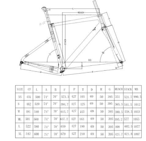 Kit Cadre LEHNA GRAVEL 2 – Occasion (Taille 58)  Coloris Caméléon Ice Crack • Très bon état • Cadre + Fourche + Tige de selle + Cintre - 5