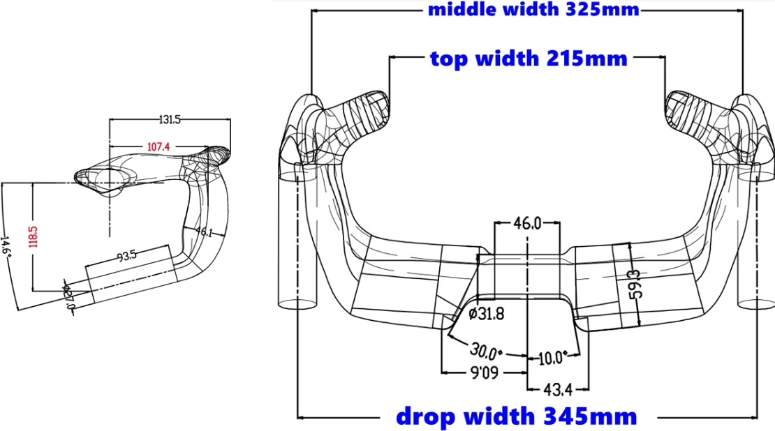 Cintre KRONOS / MF CARBON CYCLES –  AERO TRACK ( Conforme UCI) - 4