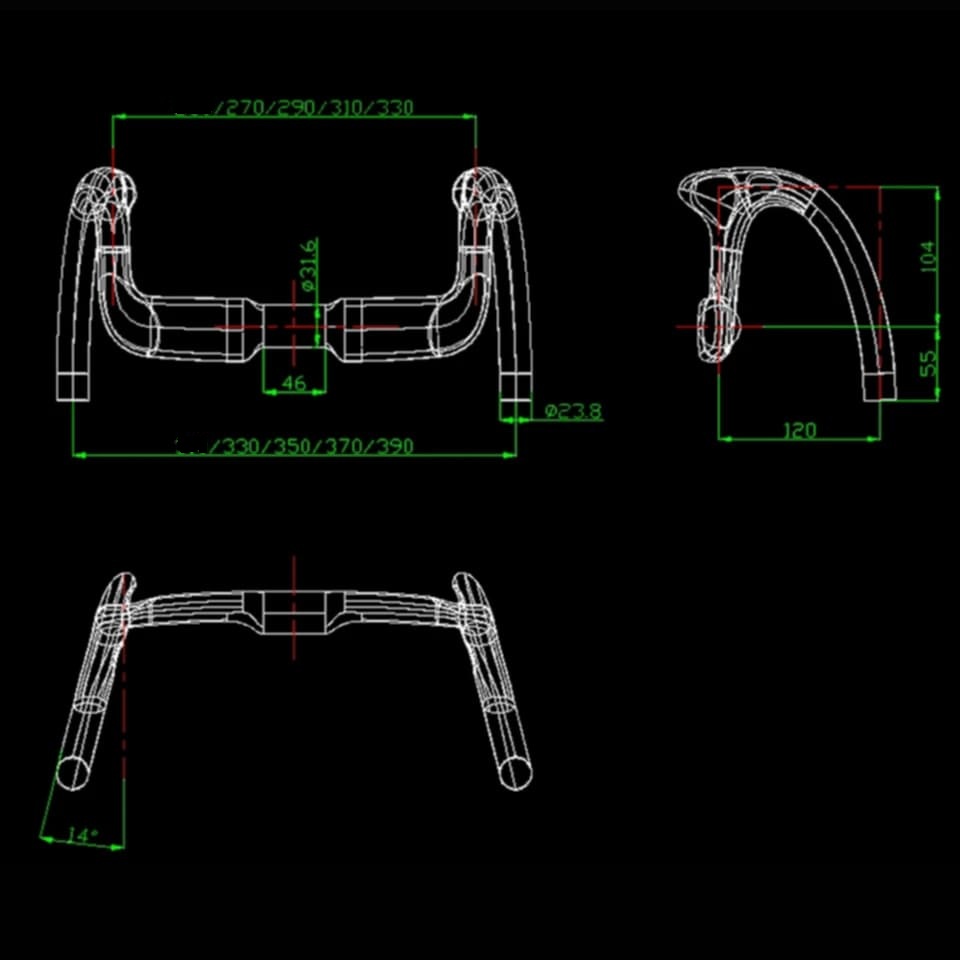 Cintre piste carbone AERO MF - MF Carbon Cycles